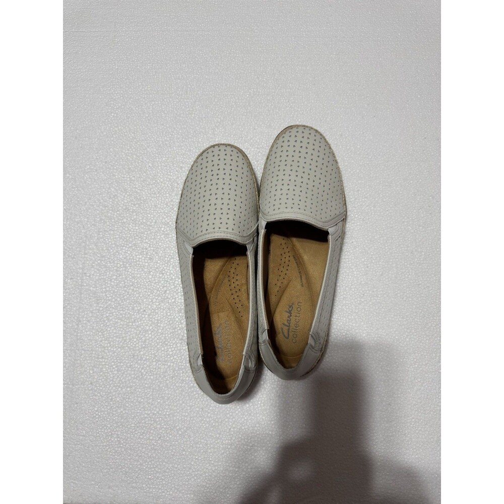 Clark’s Collection Espadrille Slip-ons Elaina Ruby White Size 7.5 Wide New - Picture 5 of 10